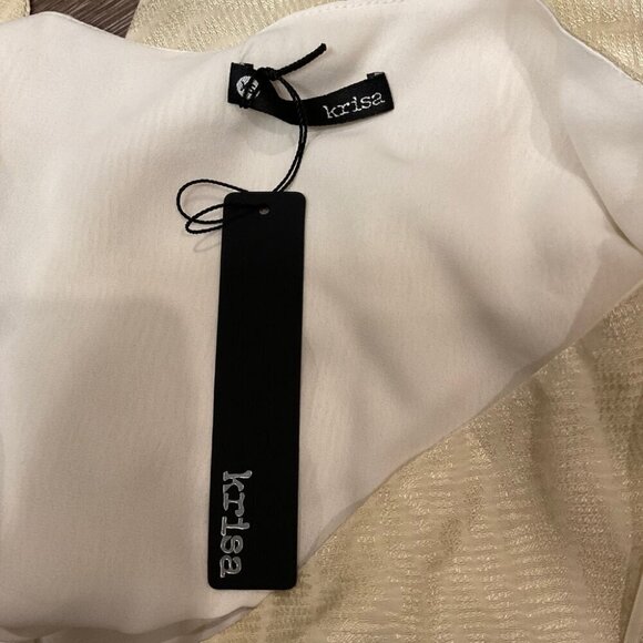 Revolve Krisa One Shoulder Tie Tank NWT Champagne NWT - Picture 6 of 7